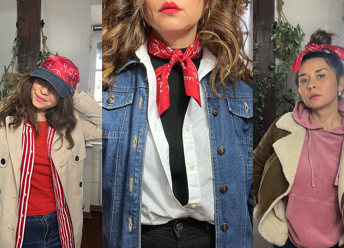 4 looks avec notre bandana rouge "Rebelle"