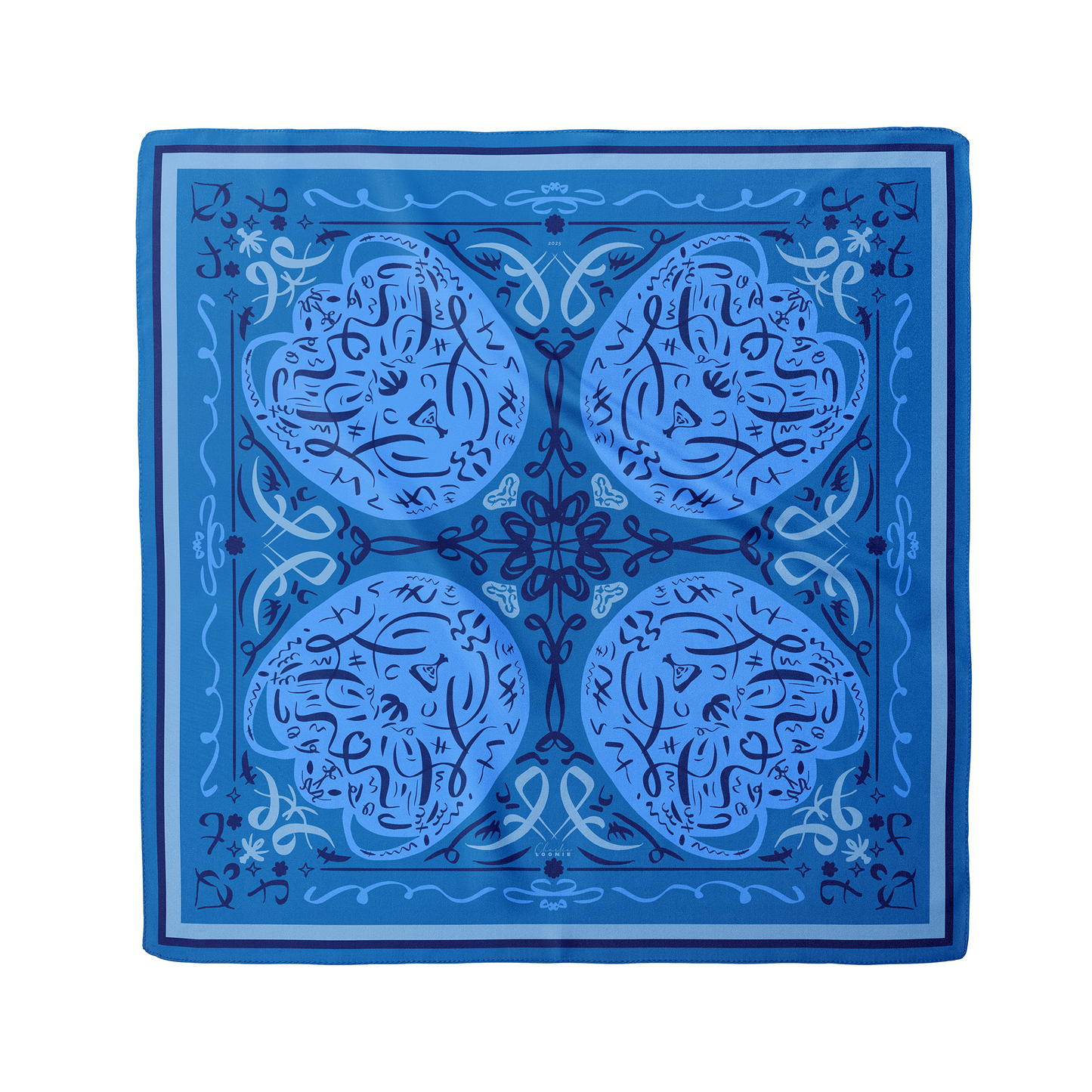 Foulard en soie porté autour du cou – modèle STANLEY - Charlie Loonie